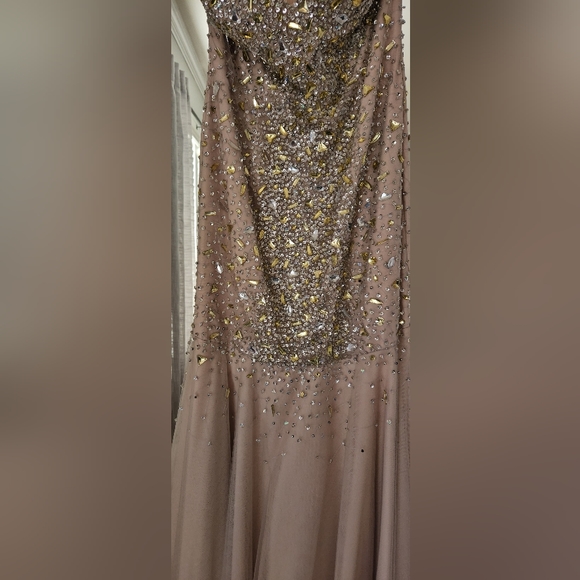 Terani Couture Prom Gown Dress, Nude Size 10 - Picture 10 of 11